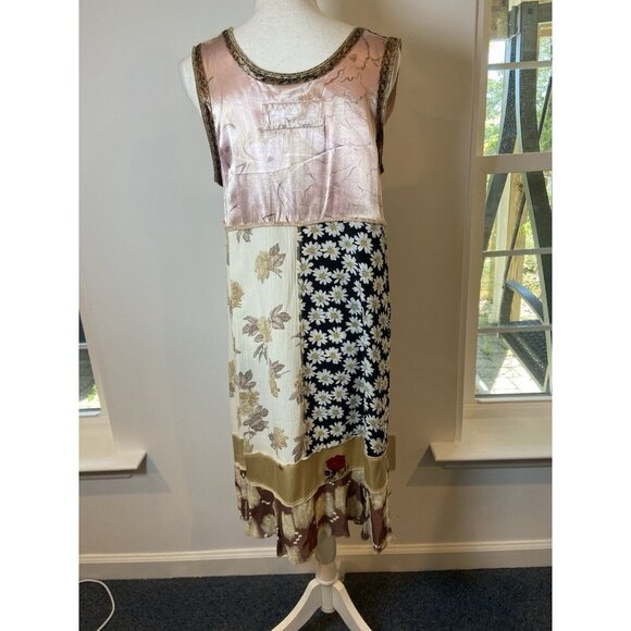 Nothing Matches Dress Sleeveless Boho Art to Wear Patchwork Daisy 1 M - Picture 4 of 6